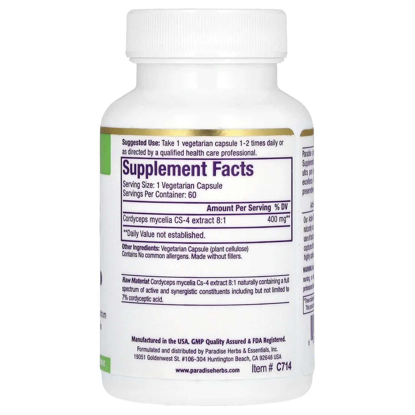 - Tibetan Cordyceps - 60 Vegetarian Capsules