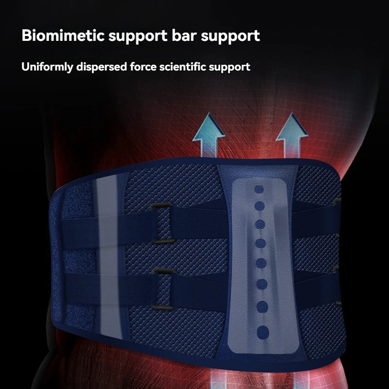 Wireless Heating Vibration Massage Belt Steel Plate Support Lumbar