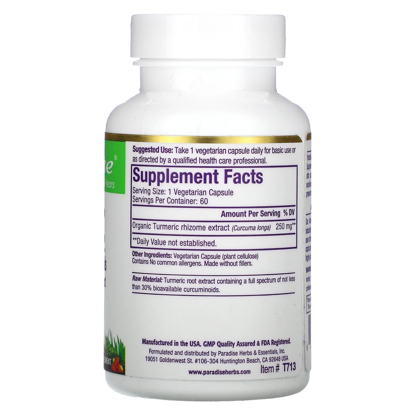 Turmeric 60 Vegetarian Capsules