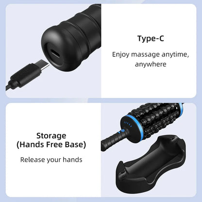 Rolling Impact Massager Muscle Relaxation Massage Roller Cordless Deep Tissue And Muscle Recovery Pain Relief For Post Exercise