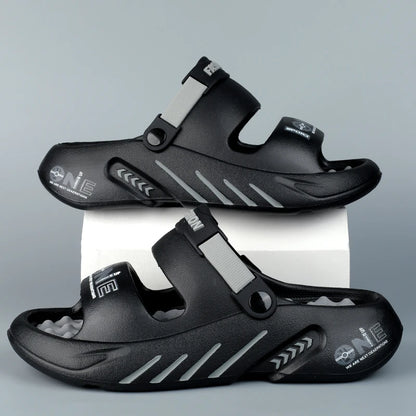 Summer New Men's Massage Slippers Outdoor Sandals Beach Comfortable Soft Slides Indoor Casual Shoes Men Sandals Big Size 47 48