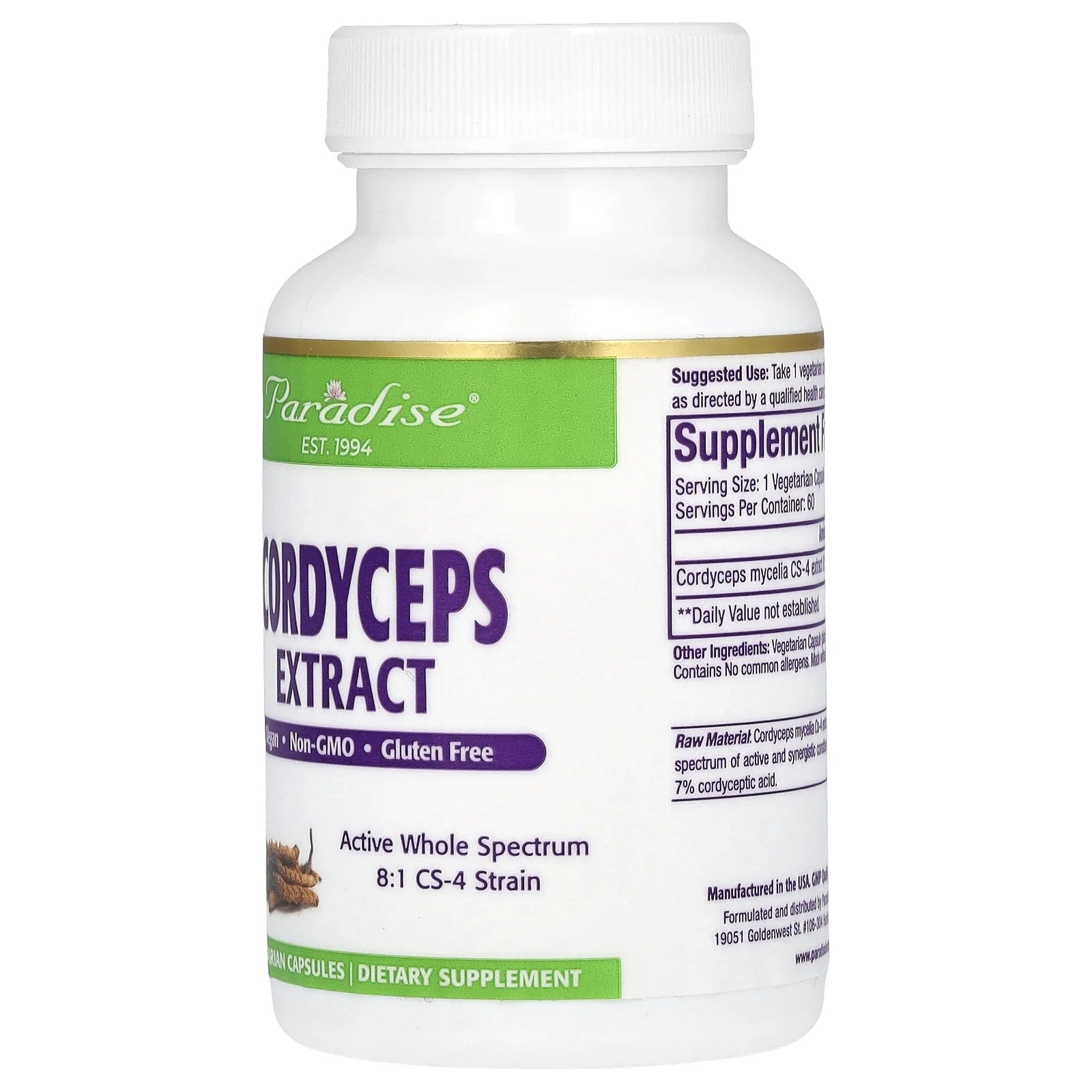 - Tibetan Cordyceps - 60 Vegetarian Capsules