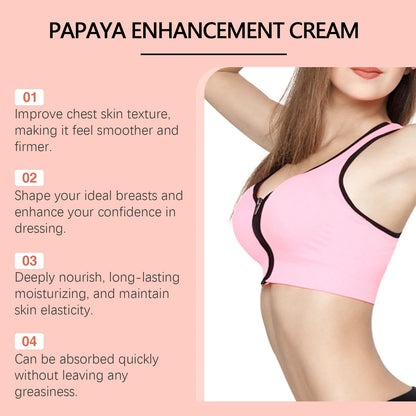 Papaya Firming Enhancement Cream, Gently Nourishes and Lifts the Skin, Tightens and Massages the Chest Care
