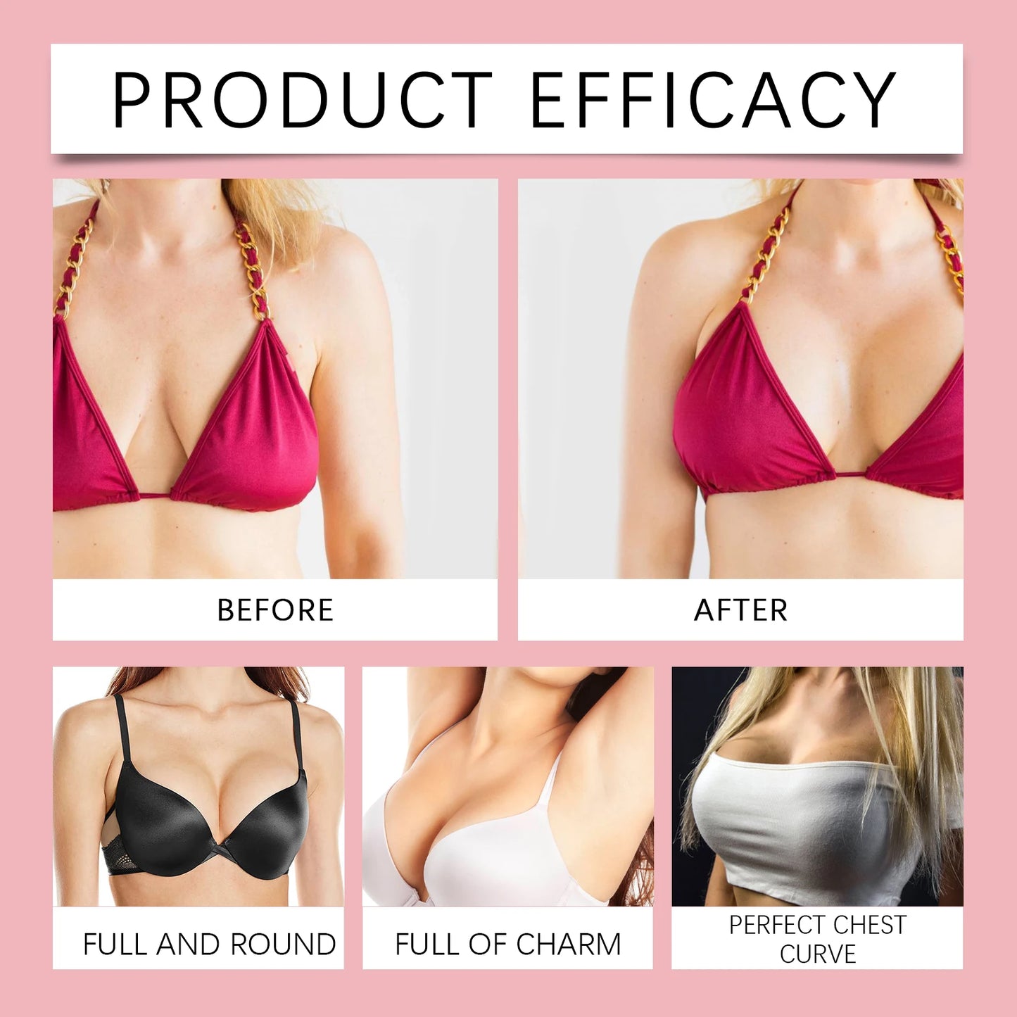 Bust Firming Plant Essence Oil, Chest Care Massage Oil, Moisturizing Enhancing Beauty, Improve the Elasticity of Skin