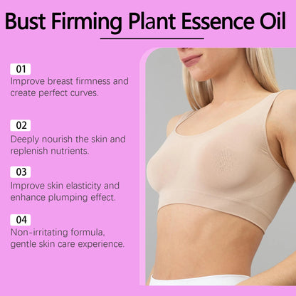 Bust Firming Plant Essence Oil, Chest Care Massage Oil, Moisturizing Enhancing Beauty, Improve the Elasticity of Skin