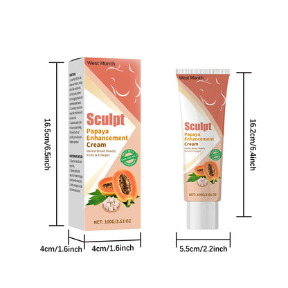 Papaya Firming Enhancement Cream, Gently Nourishes and Lifts the Skin, Tightens and Massages the Chest Care