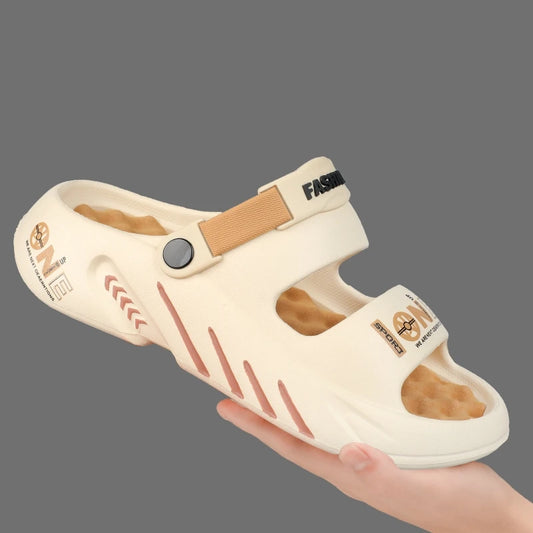 Summer New Men's Massage Slippers Outdoor Sandals Beach Comfortable Soft Slides Indoor Casual Shoes Men Sandals Big Size 47 48