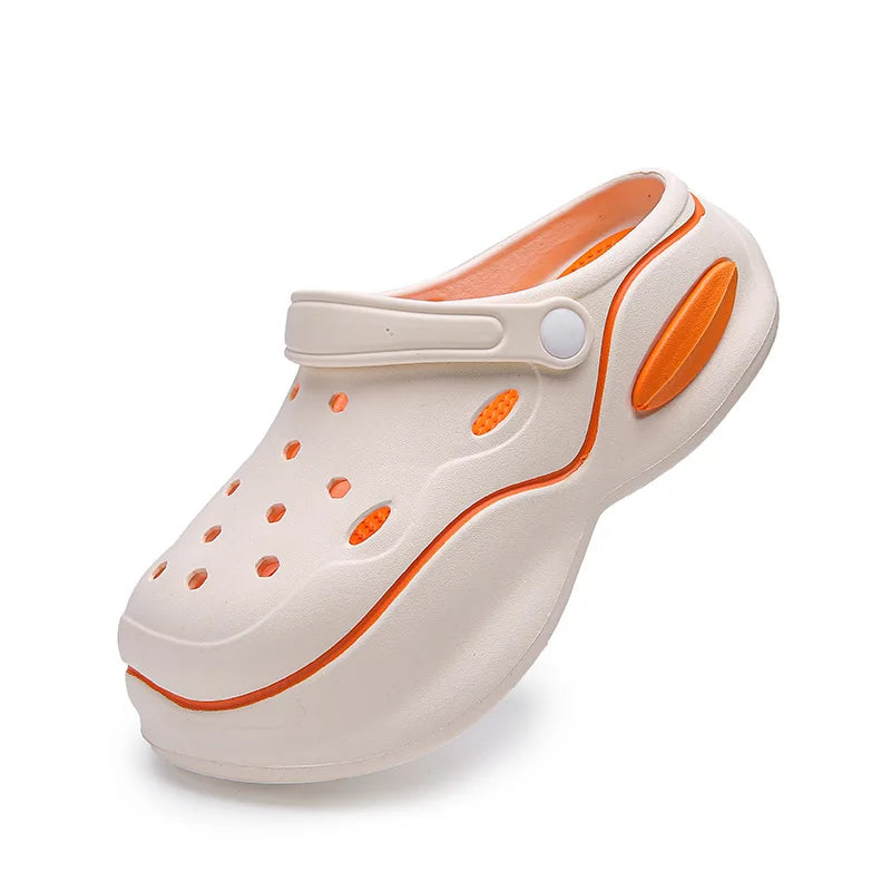 Summer Women Slippers 5cm Platform Clogs Outdoor Pantshoes Beach Sandals Massage Indoor Home Slides Flip Flops Bathroom Shoes