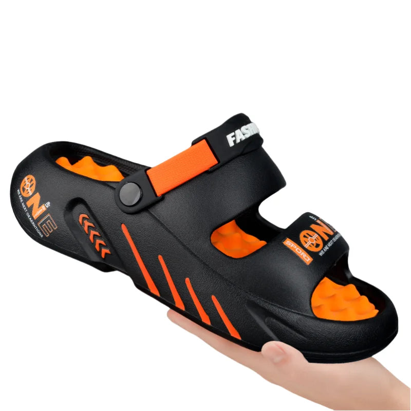 Summer New Men's Massage Slippers Outdoor Sandals Beach Comfortable Soft Slides Indoor Casual Shoes Men Sandals Big Size 47 48