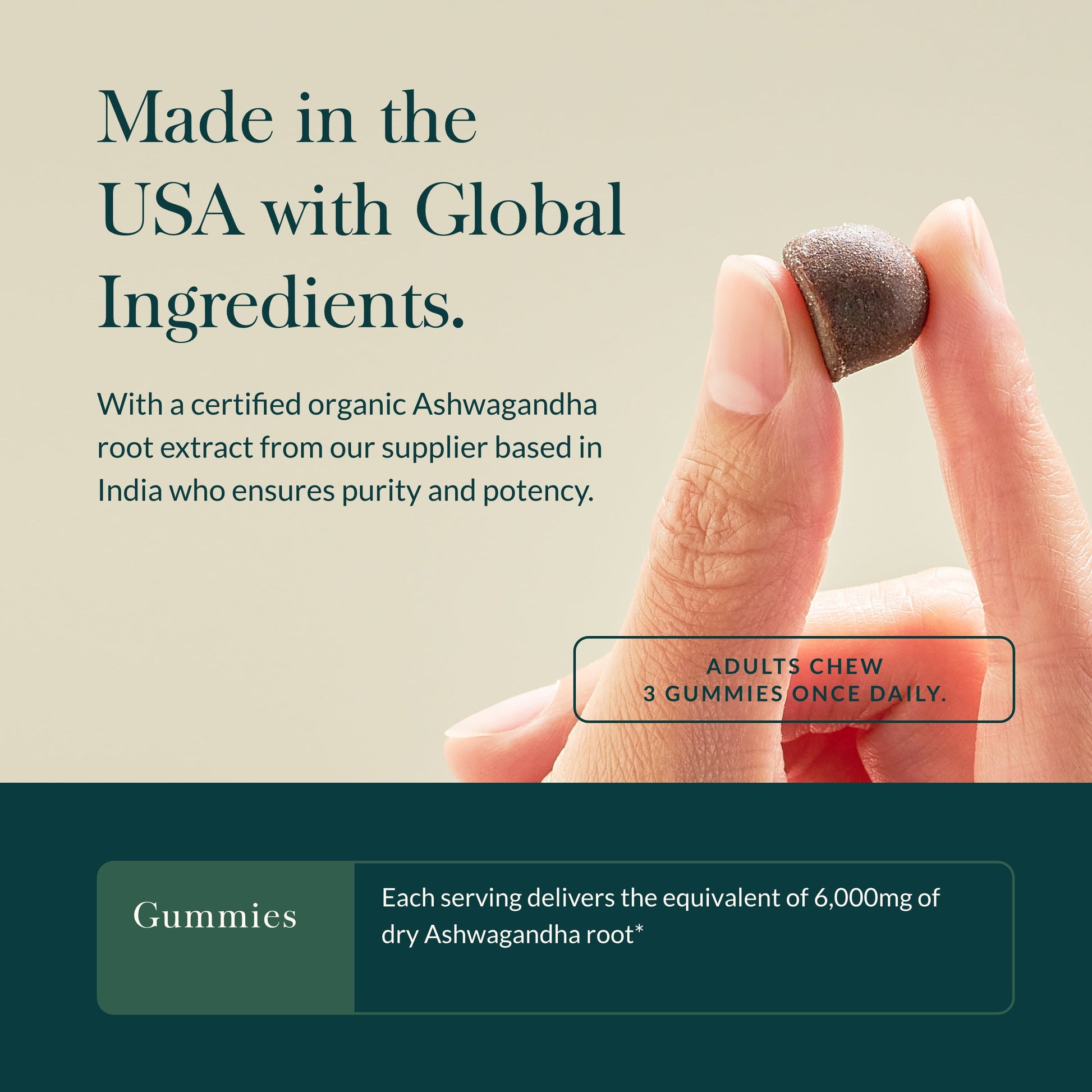 Organic Ashwagandha Gummies, 45 CT