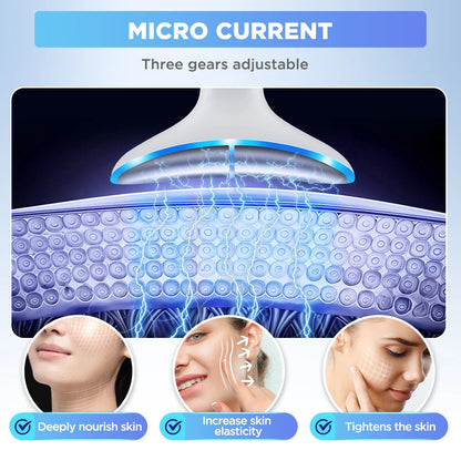 LED Neck Beauty Device EMS Facial Lifting Firming Massage Beauty