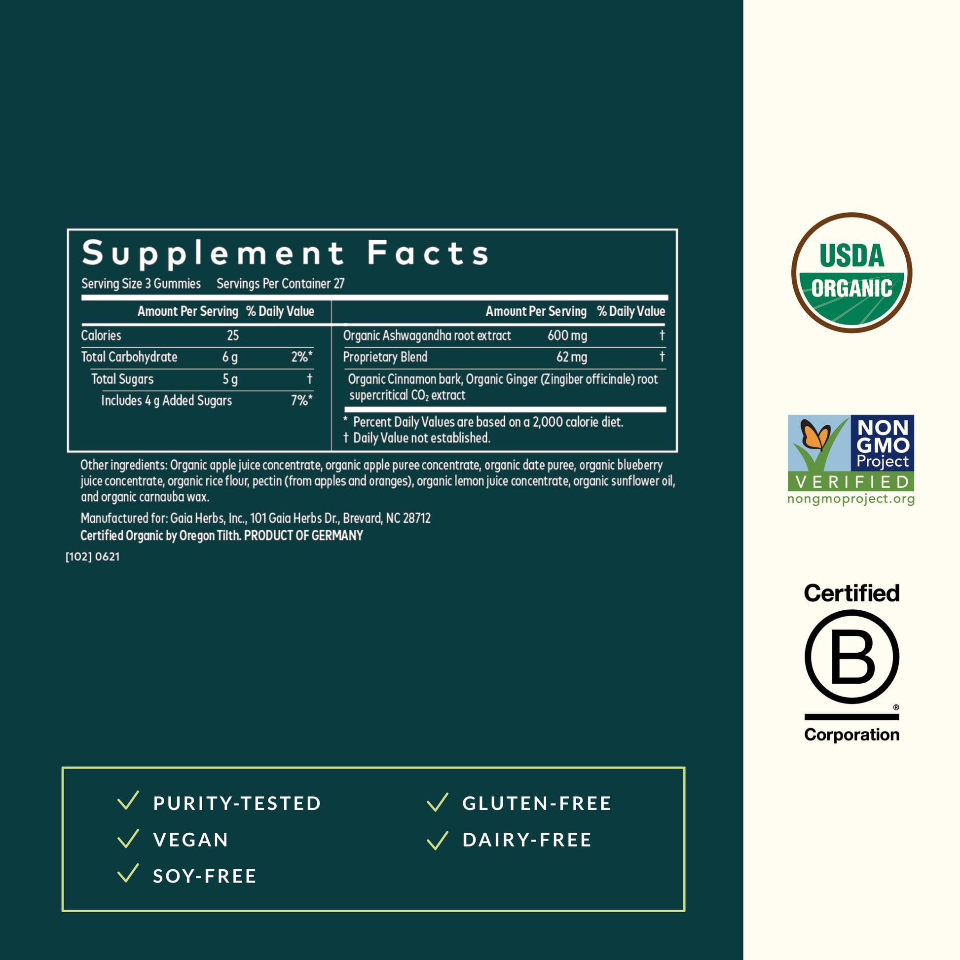 Organic Ashwagandha Gummies, 81 CT