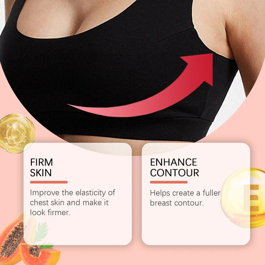 Papaya Firming Enhancement Cream, Gently Nourishes and Lifts the Skin, Tightens and Massages the Chest Care