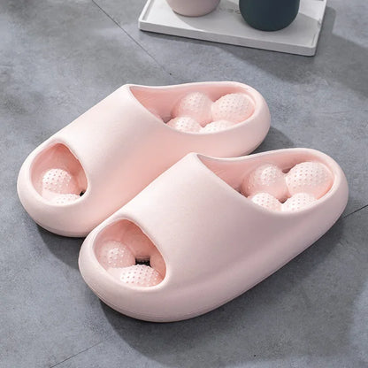 Woman Summer Massage Slipper Cloud Eva Female Male Sandals Leaking Men Flip Flops Beach Slides Home Casual House Shoes Flat