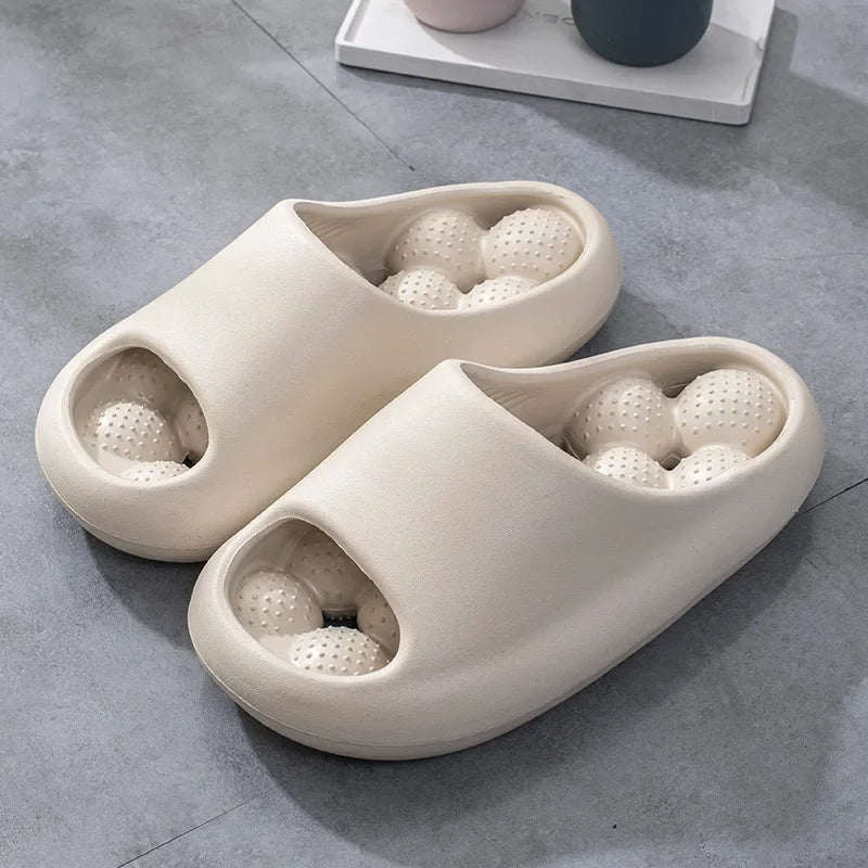 Woman Summer Massage Slipper Cloud Eva Female Male Sandals Leaking Men Flip Flops Beach Slides Home Casual House Shoes Flat