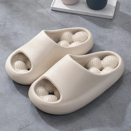 Woman Summer Massage Slipper Cloud Eva Female Male Sandals Leaking Men Flip Flops Beach Slides Home Casual House Shoes Flat