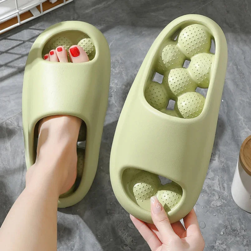 Woman Summer Massage Slipper Cloud Eva Female Male Sandals Leaking Men Flip Flops Beach Slides Home Casual House Shoes Flat