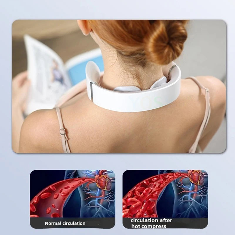 Cervical Massager Protable Mini Neck Shoulder Massager Deep Massage with Adjustable Neck Massager for Neck Relaxation